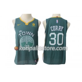 Golden State Warriors Stephen Curry 30 Nike 2017-18 Vihreä Miesten Pelipaidat Swingman 